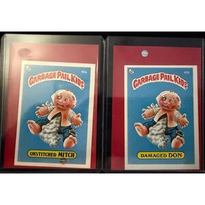 Vintage 1985 Topps Garbage Pail Kids UK Minis Series 1 40A and 40B